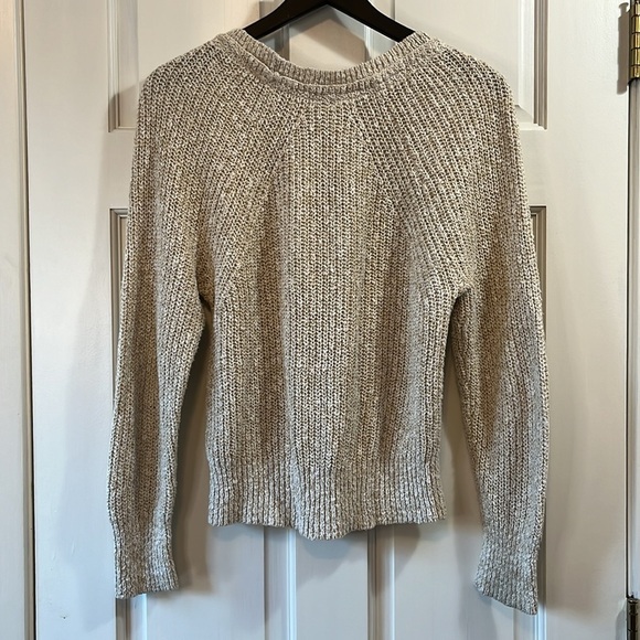 Free People Oatmeal Chunky Knit Sweater - Size Small - Picture 5 of 9